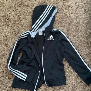 Adidas black and white sweatshirt